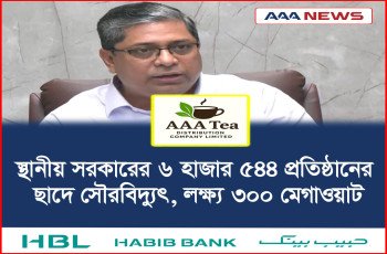স্থানীয় সরকারের ৬ হাজার ৫৪৪ প্রতিষ্ঠানের ছাদে সৌরবিদ্যুৎ, লক্ষ্য ৩০০ মেগাওয়াট