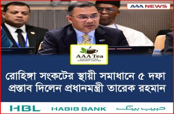 রোহিঙ্গা সংকটের স্থায়ী সমাধানে ৫ দফা প্রস্তাব দিলেন প্রধানমন্ত্রী তারেক রহমান